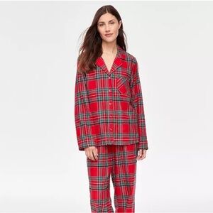 NWOT 100% Cotton Plaid Pajama Set with Pockets!